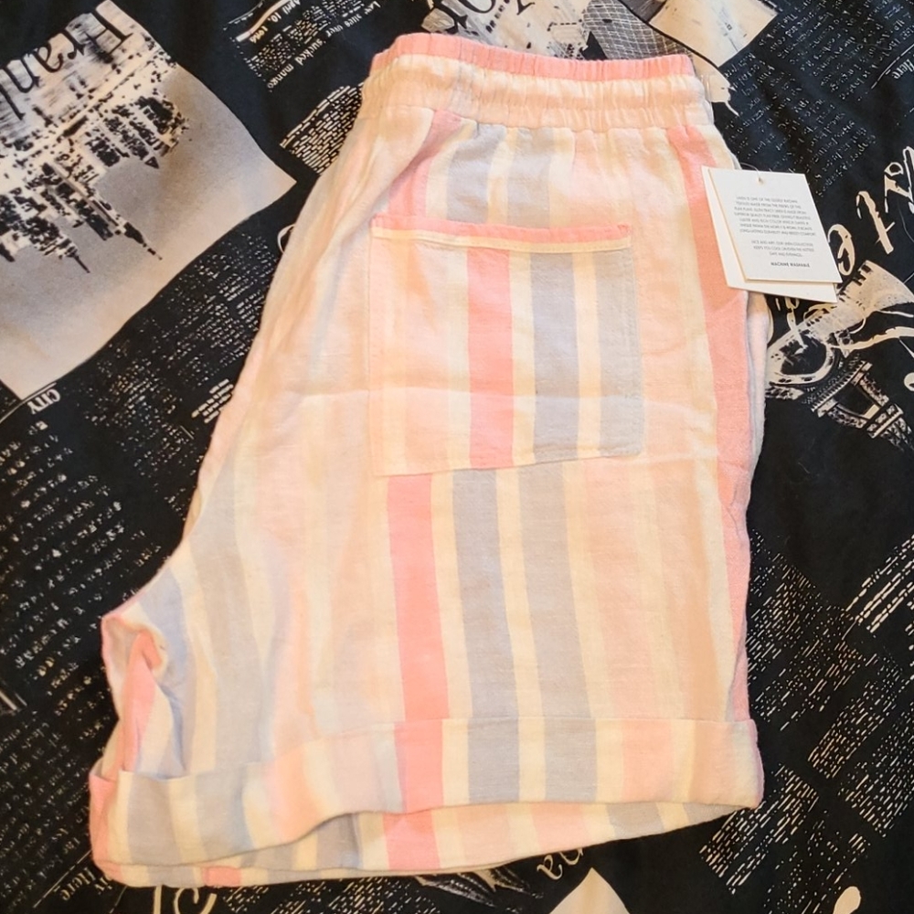 Ellen Tracy | Women's Striped Linen Shorts Small